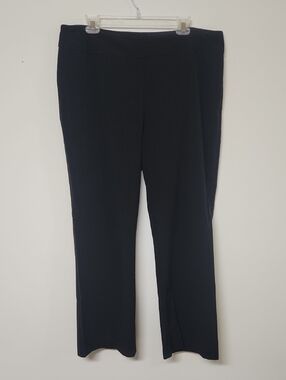dressbarn Black Straight-Leg Pull-On Pants